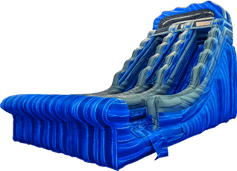 Blue Surf Inflatable Dual Lane Water Slide
